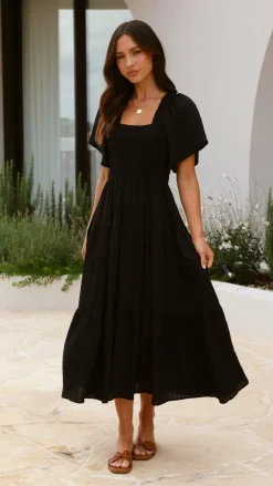 Shareen Dresses|Midi^Lainey Midi Dress - Black