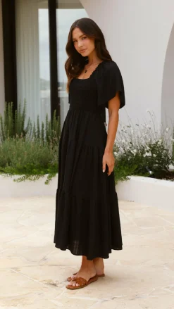 Shareen Dresses|Midi^Lainey Midi Dress - Black