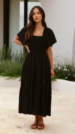 Shareen Dresses|Midi^Lainey Midi Dress - Black