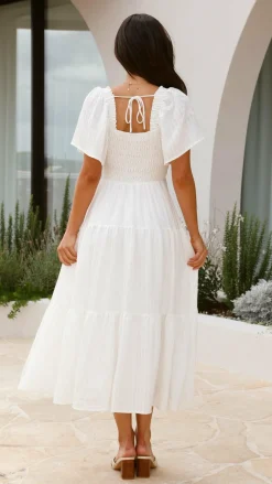 Shareen Dresses|Midi^Lainey Midi Dress - White