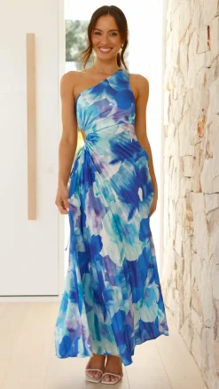 Shareen Dresses|Maxi^Laken Maxi Dress - Blue Floral