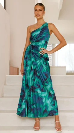 Shareen Dresses|Maxi^Laken Maxi Dress - Green Print