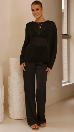 Little Lies Knit Tops|Knitwear^Lakoa Knit Top - Black