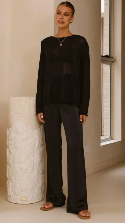 Little Lies Knit Tops|Knitwear^Lakoa Knit Top - Black