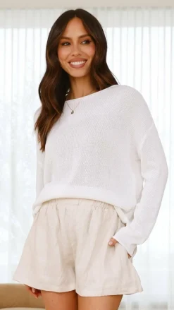 Little Lies Knit Tops|Knitwear^Lakoa Knit Top - White