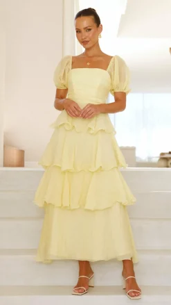 LILYWHYT Dresses|Maxi^Lanelle Maxi Dress - Yellow