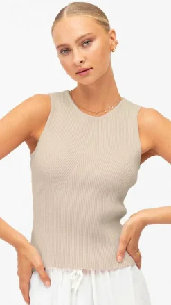 Fashion Allied Knit Tops|Knitwear^Laney Tank - Beige