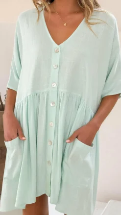 Slide Show Sale Dresses^Leah Mini Dress - Mint