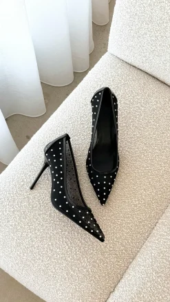 Billini Billini|Wedding Guest Dresses^Lee Heels - Black Mesh Diamante