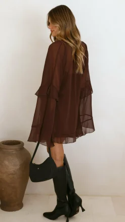 KOLI Dresses|Mini^Leera Mini Dress - Chocolate