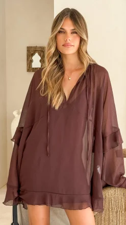 KOLI Dresses|Mini^Leera Mini Dress - Chocolate