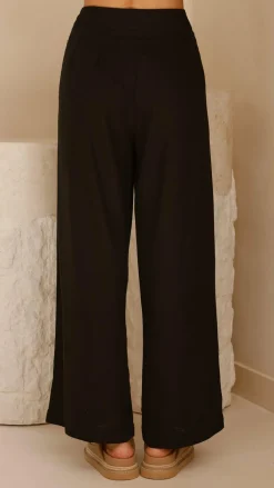 YH AND CO Sets|Bottoms^Lexi Linen Pants - Black