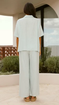 YH AND CO Sets|Bottoms^Lexi Linen Pants - Blue