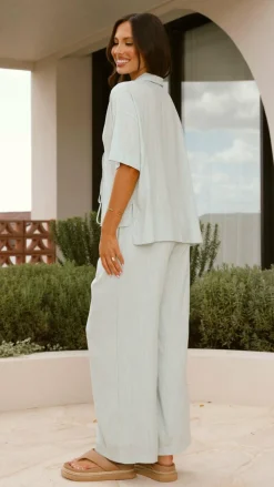 YH AND CO Sets|Bottoms^Lexi Linen Pants - Blue