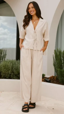 YH AND CO Sets|Bottoms^Lexi Linen Pants - Natural