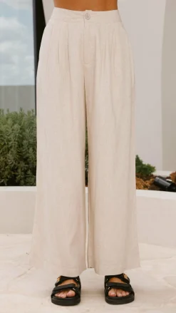 YH AND CO Sets|Bottoms^Lexi Linen Pants - Natural
