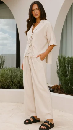 YH AND CO Sets|Bottoms^Lexi Linen Pants - Natural