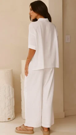YH AND CO Sets|Bottoms^Lexi Linen Pants - White