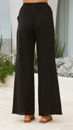 By Frankie Sets|Bottoms^Liana Off Shoulder Top & Pants Set - Black
