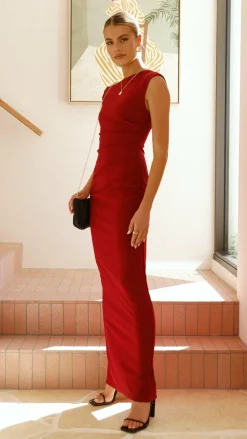 YH AND CO Dresses|Maxi^Lilah Maxi Dress - Wine
