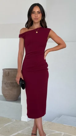 YH AND CO Dresses|Polo^Lilah Midi Dress - Wine