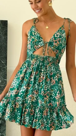 Sweet Acacia Sale Dresses^Lille Mini Dress - Green Floral