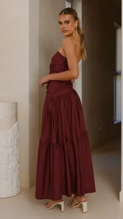 YH AND CO Dresses|Maxi^Lola Maxi Dress - Burgundy