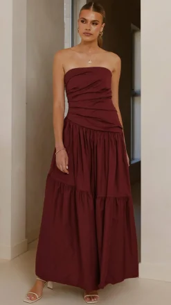 YH AND CO Dresses|Maxi^Lola Maxi Dress - Burgundy