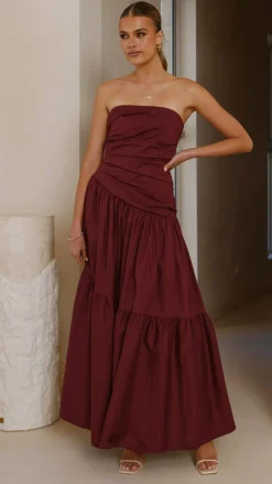 YH AND CO Dresses|Maxi^Lola Maxi Dress - Burgundy