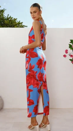SASHA (BNE) Dresses|Maxi^Lorina Maxi Dress - Red/Blue Floral