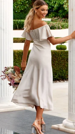 LILYWHYT Hen'S Collection|Dresses^Louisa Midi Dress - Ivory