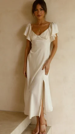LILYWHYT Hen'S Collection|Dresses^Louisa Midi Dress - Ivory