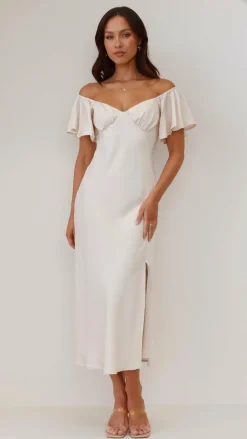 LILYWHYT Hen'S Collection|Dresses^Louisa Midi Dress - Ivory