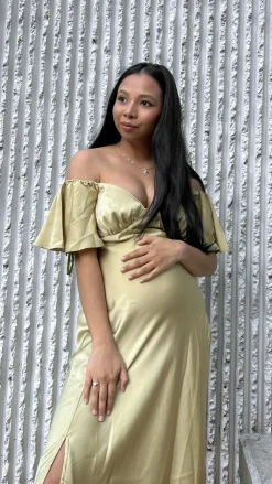 LILYWHYT Dresses|Bridesmaid^Louisa Midi Dress - Olive