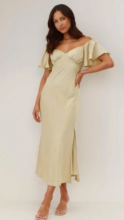 LILYWHYT Dresses|Bridesmaid^Louisa Midi Dress - Olive