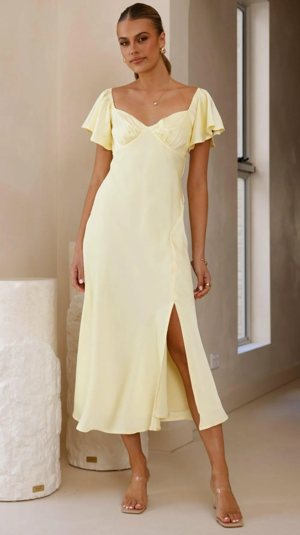 LILYWHYT Dresses|Bridesmaid^Louisa Midi Dress - Yellow