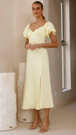 LILYWHYT Dresses|Bridesmaid^Louisa Midi Dress - Yellow