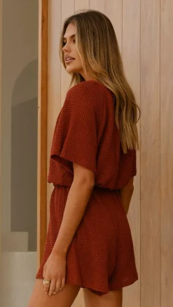 Alive Girl Playsuits^Loula Playsuit - Rust