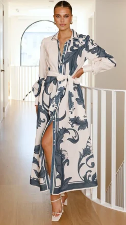 Bubblegum Dresses|Maxi^Lucia Long Sleeve Maxi Dress - Cream Zayna