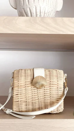 Angel Whisper Bags|Party^Lucinda Straw Shell Bag