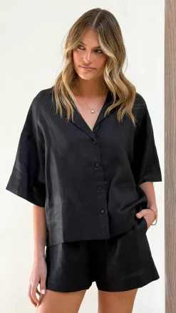 Alive Girl Sets|Tops^Luna Button Up Shirt - Black