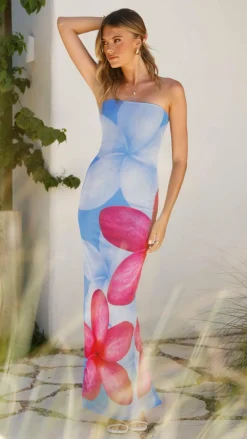 Pink Diamond Sale Dresses^Lydie Strapless Maxi Dress - Blue/Pink