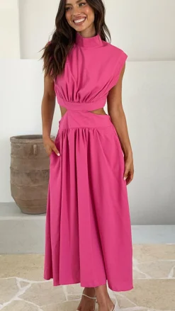 Love Lily the Label Sale Dresses^Maddison Midi Dress - Hot Pink