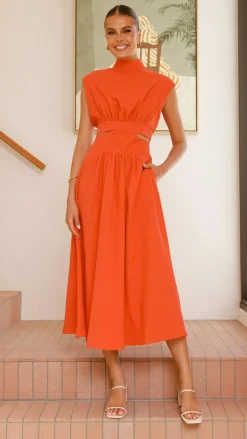 Love Lily the Label Sale Dresses^Maddison Midi Dress - Orange