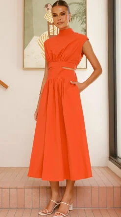 Love Lily the Label Sale Dresses^Maddison Midi Dress - Orange