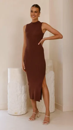 My Girl Sale Dresses^Mae Knit Dress - Chocolate