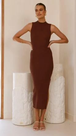 My Girl Sale Dresses^Mae Knit Dress - Chocolate