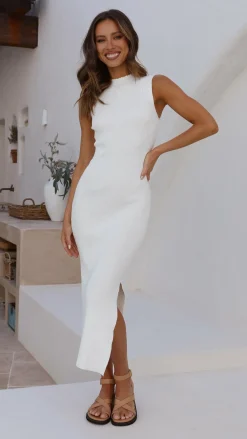 My Girl Knit Dresses|Knitwear^Mae Knit Dress - White