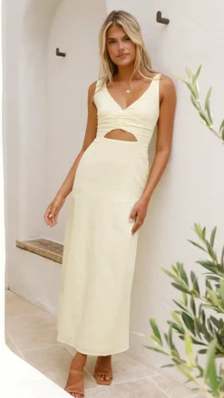 Luvalot Sale Dresses^Mahalia Maxi Dress - Soft Yellow