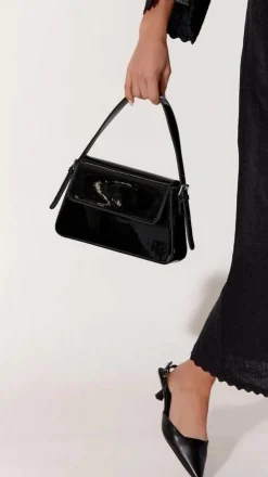 Adorne Bags|Event Ready Dresses^Maisie High Shine Handbag - Black